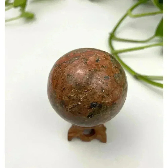 Orthoclase Natural Stone Crystal Quartz Ball 192g Healing Sphere 52mm - Picture 9 of 11